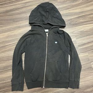 Spiritual Gangster kids size 8 radiate LOVE Grey distressed tie dye Hoodie